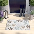 thumbnail image 2 of Light Christmas Snowflake Pattern Flannel Non Slip Door Rugs,Washable Door Mats Indoor,Decorative Door Mats,Dirt-Resistant and Absorbent Doormat for Entrance,Bedroom,Kitchen,Bathroom,31.5"x17", 2 of 4