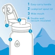 Thermoflask 40oz Stainless Steel Chug Water Bottle, Onyx