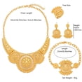 thumbnail image 2 of Wedding Jewelry Sets for Women Gold Color Chokers Chain Bracelet Earrings Ring Set African Middle East Dubai Gifts, 2 of 4