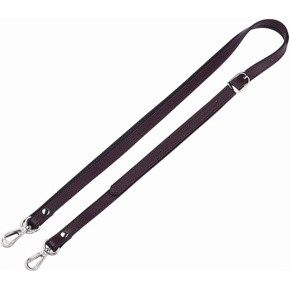 PU Leather Adjustable Crossbody Strap Black Thin Purse Strap Replacement with Alloy Buckles 35.04-42.9 x 1/2 inch Brown DIY