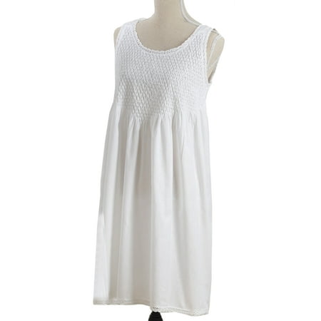 

StylesILove Women Embroidered Cotton Nightgown Night Dress Sleepwear (Smock Tatting 12/X-Large)