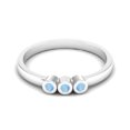 thumbnail image 1 of Tiny Round Shape Larimar Stackable Women Ring 925 Sterling Silver Delicate Jewelry, 1 of 3