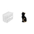 thumbnail image 1 of Dispensador de papel higiénico decorativo de resina con forma de gato moderno en acrílico, para montaje en pared en la entrada, sala de estar, dormito, 1 of 8