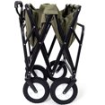 thumbnail image 4 of Collapsible Wagon, Beach Carts with Big Wheels, Heavy Duty Folding Utility Garden Wagon, Portable Grocery Cart, All Terrain Universal Wheels Wagon Cart, Max Capacity150 lbs, JA4059, 4 of 5
