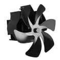 thumbnail image 4 of Ventilador de estufa de leña con 6 aspas, silencioso, con tubo de humos, para colgar en la pared, ecológico, color negro, 4 of 14