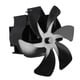 thumbnail image 4 of Ventilador para estufa de leña con alimentación por calor, 6 aspas, para colgar, silencioso, con tubo de humos, ecológico, para montaje en pared, color negro, 4 of 10