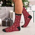 thumbnail image 7 of Pofeuu Festive Reindeer Print Crew Socks, Adult Running Hiking Socks for Youth and Adult, 7 of 7
