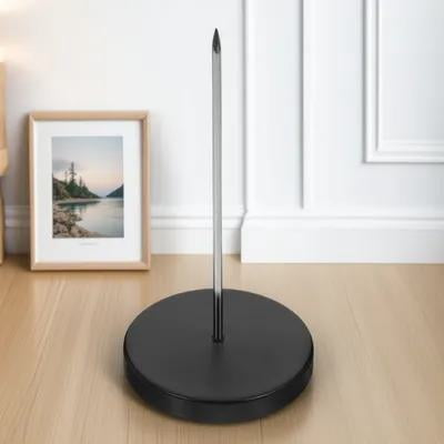CRILSTYLEO Soporte Para Recibos En Acero Inoxidable Negro Con De Horquilla