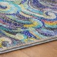 thumbnail image 5 of Addison Rugs Dream Shag Premium Machine Washable Transitional Mosaic Waves Ocean Round Rug, 8' x 8', 5 of 8