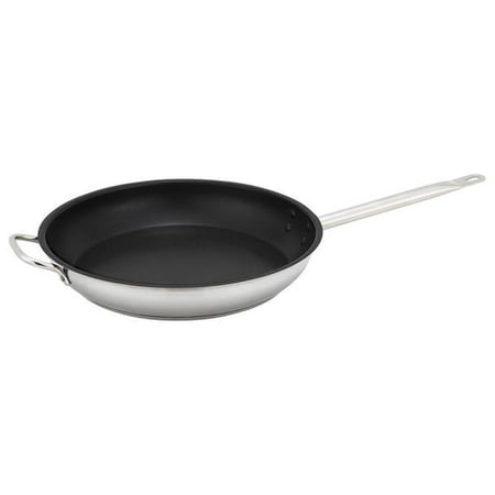Winco SSFP-12NS Stainless Steel Fry Pan, Non-Stick - 12 in. Dia.