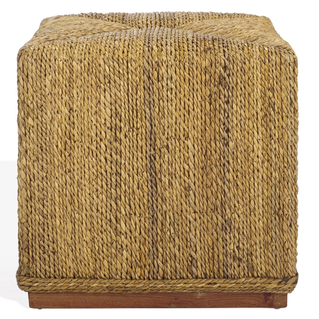 Safavieh Couture Donnabella Woven Abaca Ottoman, Natural