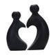 thumbnail image 5 of 2 jarrones de cerámica para flores, adornos de escritorio, artesanías de arte moderno para San Valentín Negro, 5 of 9