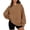 1# Brown, variant on Leopard Print Oversized Sweatshirts for Women Crewneck Graphic Sweatshirt Fall Long Sleeve Top Work Beige L