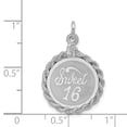 thumbnail image 4 of FB Jewels Sterling Silver Rhodium-plated Sweet Sixteen Disc Charm, 4 of 4