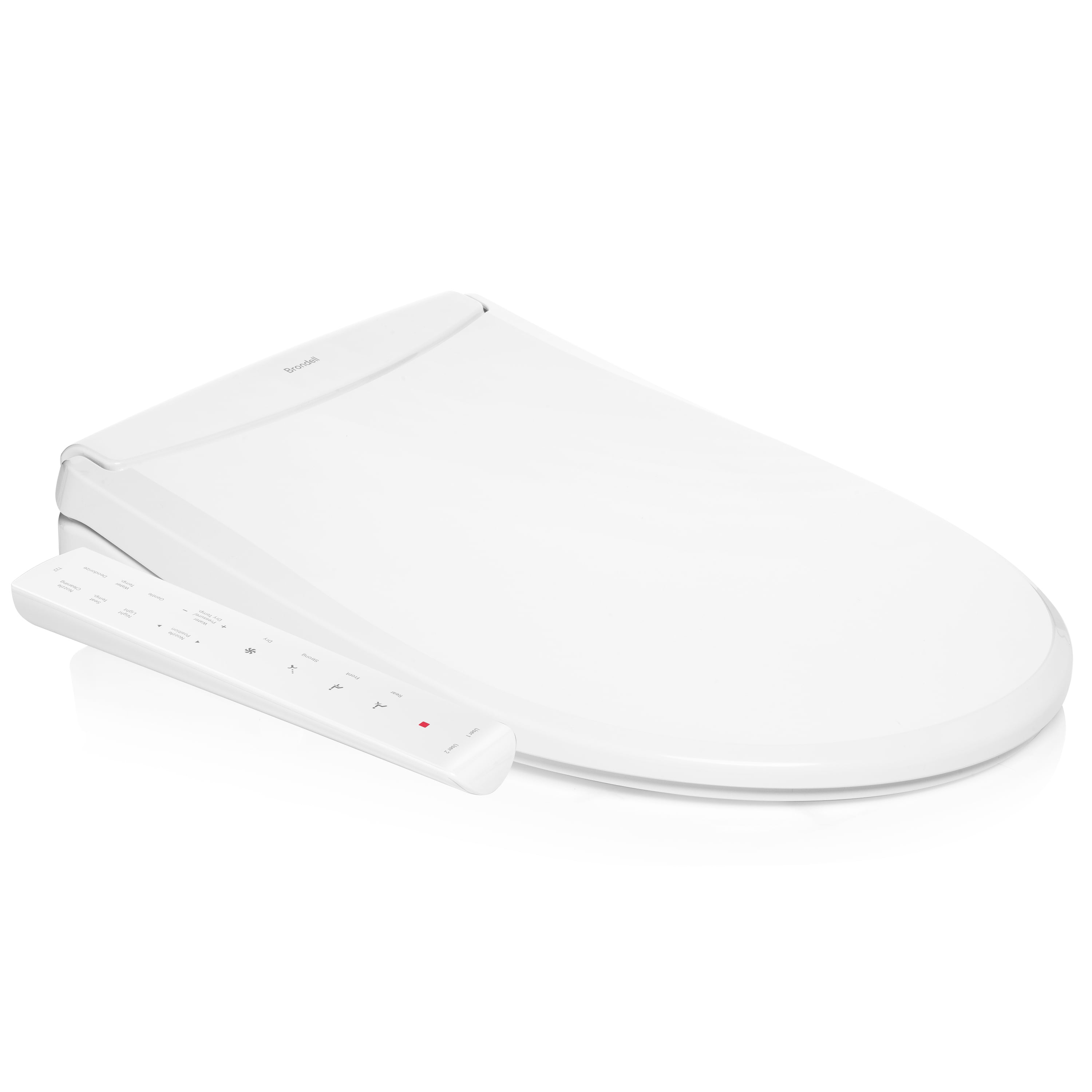Brondell Swash Thinline T22 Luxury Bidet Toilet Seat with Side Arm Control, Elongated White