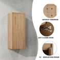 thumbnail image 6 of Gzxs 12-Inch Slim Over The Toilet Storage Cabinet, Wooden Wall Mounted Medicine Cabinet for Bathroom, Kitchen, Hanging Wall Cabinet with Soft Close Door, Open Back Design, Imitative Oak, 6 of 10