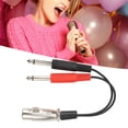 thumbnail image 4 of XLR Y Splitter Microphone Cable, Y Splitter Microphone Cable Excellent Transmission Quality Professional Sound XLR Female To Dual 6.35mm Male  For Microphone, 4 of 8
