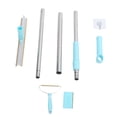 thumbnail image 2 of Carpet Scraper Rake, Reusable Pet Hair Remover Set Metal Edge Design Retractable  for Fur Rug Light Blue,Light Grey, 2 of 8