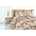 thumbnail image 3 of Ambesonne Retro Down Alternative Quilt Comforter, Lily Blossoms and Leaves Art, Twin XL, Orange Umber and Khaki, 3 of 5