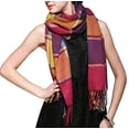 thumbnail image 1 of Foulard Longue d'Hiver Chaude, Châle en Laine à Franges Tournantes pour Femme, 1 of 3