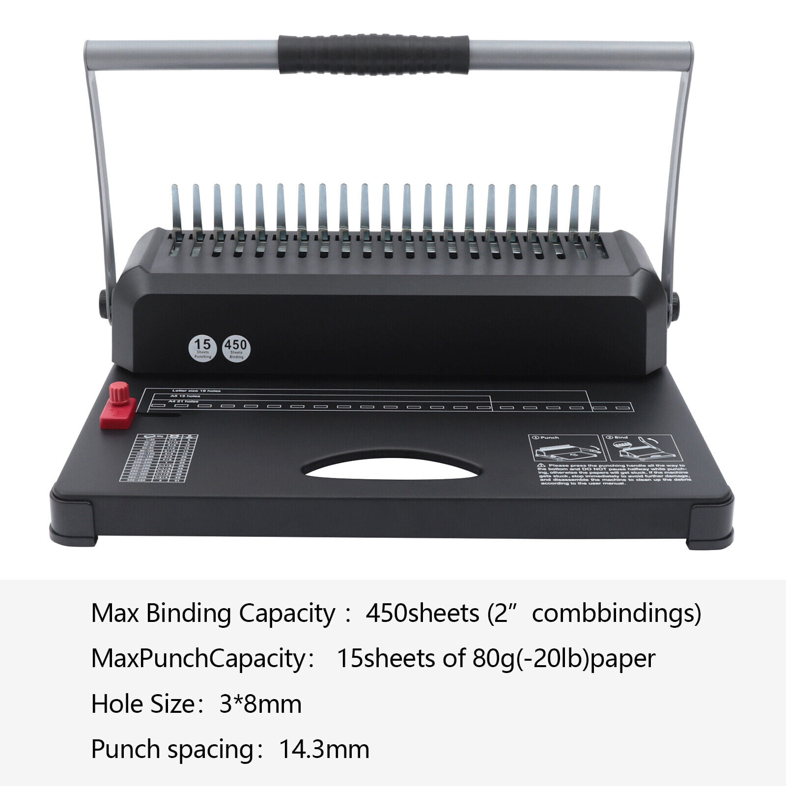 10 Hole Punch, Paper Binding Machine, Adjustable Paper Punch with 10  Sheets(70g) Capacity, Portable Spiral Binding Machine for A4, B5, A5, A7,  B4