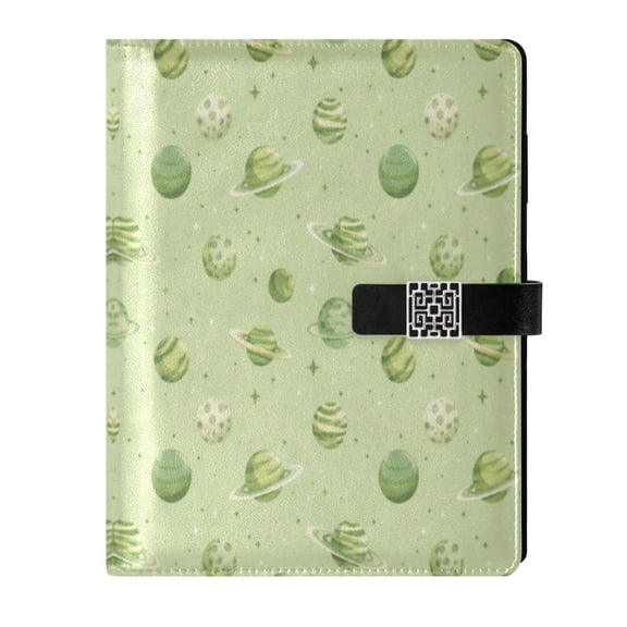 Leather Planner Leather Notebook Notebook Journal Binder Design Pen Pocket Design Convenient for Storage Planet Pale Green