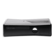 Restored Xbox 360 S 250GB Game Console Black with 2 Retrofam Black and White Game Controllers
