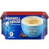 Maxwell House International Vanilla Bean Latte Café-Style Instant Coffee Beverage Mix, 8 ct Pack, 8.5 oz Canister