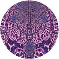 thumbnail image 1 of Ahgly Company Indoor Round Patterned Orchid Purple Area Rugs, 5' Round, 1 of 6