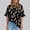 Black, variant on Womens Tops Trendy,Womens Plus Size $5,Women's Ladies Fashion Casual Cropped Short Sleeve Printing Loose Shirt Blouse Top White M
