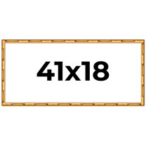 41x18 Frame Gold Bamboo Solid Wood Picture Frame | 1 Inch Moulding Width | Interior Frame Depth