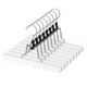 thumbnail image 1 of Perchas de madera AMKUFO para pantalones, 12 unidades, blancas, con clips, antideslizantes, 1 of 8