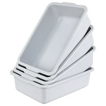 Doryh 35 L Commercial Bus Tubs, Extra Large Plastic Bus Box, Gray, 4 Pack