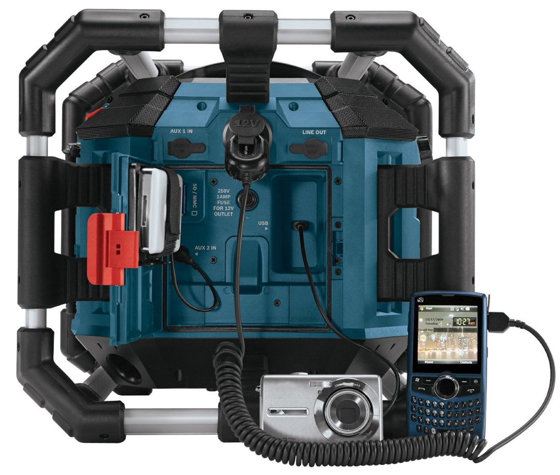 2) Bosch PB360S Power Box Rechargeable Radio w/360 Sound MP3/USB/SD AUX [Refurbished] - Walmart.com