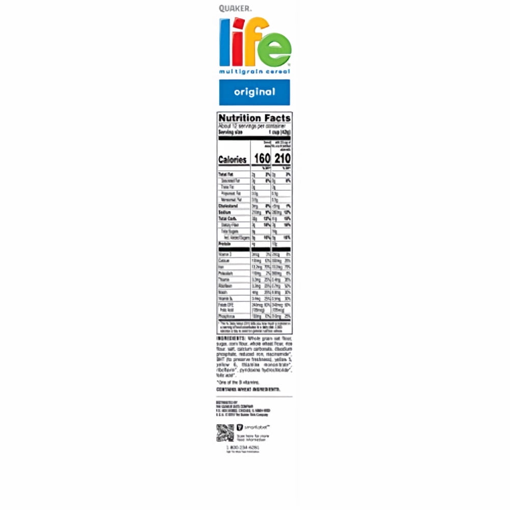 Pack Of 2 Quaker Life Original Multigrain Cereal - 18 oz (Packaging May Vary)
