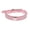 Pink, variant on PU Leather Dog Collar, Double Row Rhinestone Heart Zinc Alloy Decor Pet Collar