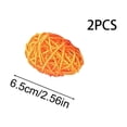 thumbnail image 3 of Beautynvta 2 Pcs Colored Rattan Ball for Basket Filler, 2.56'' Natural Rattan Weaving Ball, Easter Vase Filler Tabletop Decor, Holiday Decorative Eggs, Orange, 3 of 6