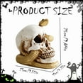 thumbnail image 3 of BNNG Snake Cobra Skull Home Tabletop Decorative Resin Small Figurine Statue - Light Up Skull Decoration, Creepy Luminous Face for Haunted House, Party, Scary Atmosphere, 3 of 9