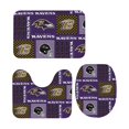 thumbnail image 4 of Juego de alfombras de baño de 3 piezas Ravens Team Alfombra antideslizante para baño de 24 x 16 pulgadas, 4 of 7