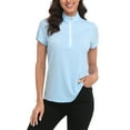 thumbnail image 4 of LRD Women's Short Sleeve Golf Polo Shirts UPF 30 Sporty Blue / White S, 4 of 6
