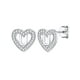 thumbnail image 1 of Pendientes de Corazón de Plata Esterlina Silvora con Letra U Joyería Hipoalergénica, 1 of 8
