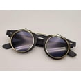 thumbnail image 3 of Steampunk Goggles Glasses Round Sunglasses Emo Retro Vintage, 3 of 4