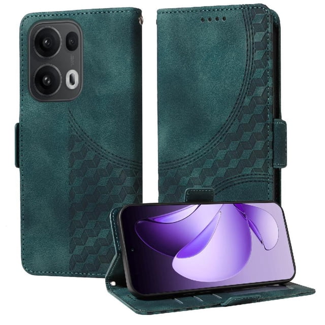Funda GANGXUN para OPPO Reno 14 Pro 5G con diseño acolchado elegante, cuero PU, protección total y ajuste preciso