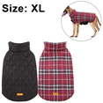 thumbnail image 2 of Chaqueta para perro, chaqueta impermeable para perro, abrigo para clima frío a prueba de viento, suéter Reversible a cuadros inglés Adepaton Ropa para Perro, 2 of 5