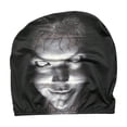 thumbnail image 2 of 2PCS Ghost Face Headrest Covers, Scary Face Printing Auto Seat Universal Elastic Models Headrest Protector Cover Funny Decoration for Car Interior Vehicle Truck SUV, Halloween Car Accessories, 2 of 6