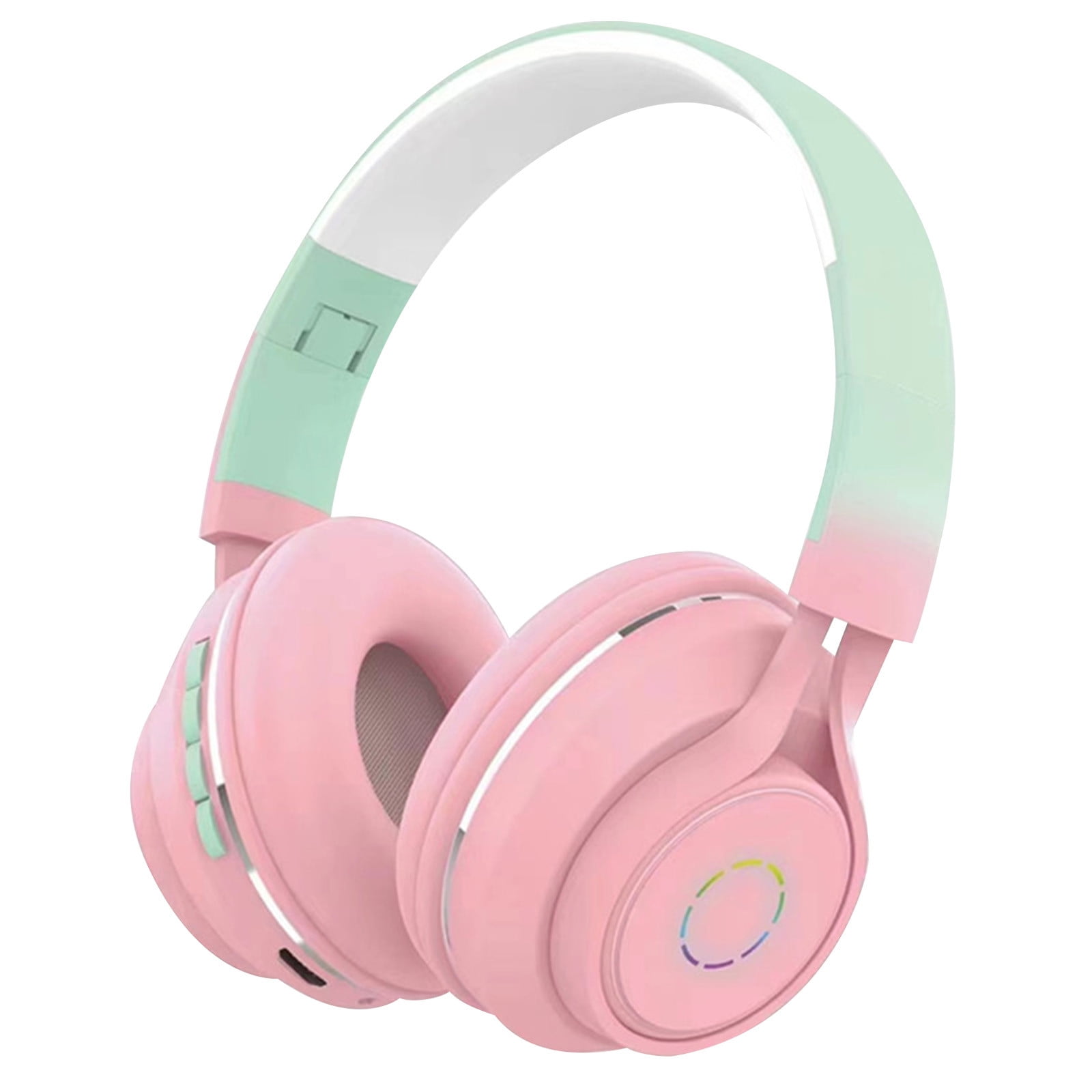 Wireless Over Ear Bluetooth Headphones with Microphone - Wireless Headset -Noise Reduction - Bluetooth, Wired,Built in Micro SD for Travel, Home, Work TV,PC,Gaming,Cellphone - Pink