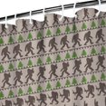 thumbnail image 3 of Brown Bigfoot and Pine Tree Pattern Shower Curtain 72"x72" ,Bathroom Decorative Shower Curtains Set with 12 Hooks,Modern Waterproof Washable Shower Curtain, 3 of 6