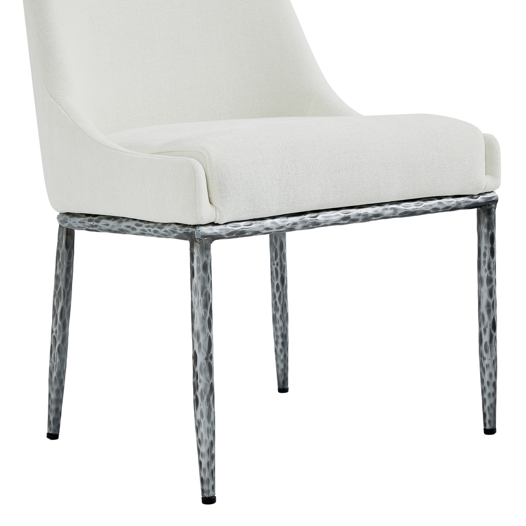 Christopher Knight Home Modern Dining Set for 6, Marble Top Table with Armless Chairs, Metal Legs, Forged Pewter