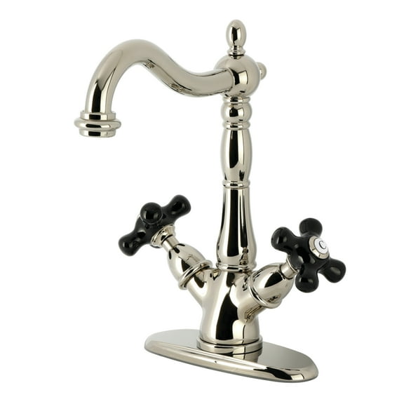 Kingston Brass KS1496PKX Duchess Double-Handle Vessel Sink Faucet, Polished Nickel