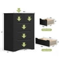 thumbnail image 2 of Dresser for Bedroom, Asofer 5 Drawer Dresser with Cutout Handle, Sturdy Wood Storage Cabinet, Black, 2 of 9